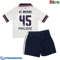 Fotballdrakt Barn Bayern Munich Aleksandar Pavlovic #45 Bortedraktsett 2026-27 Kortermet (+ Korte bukser)